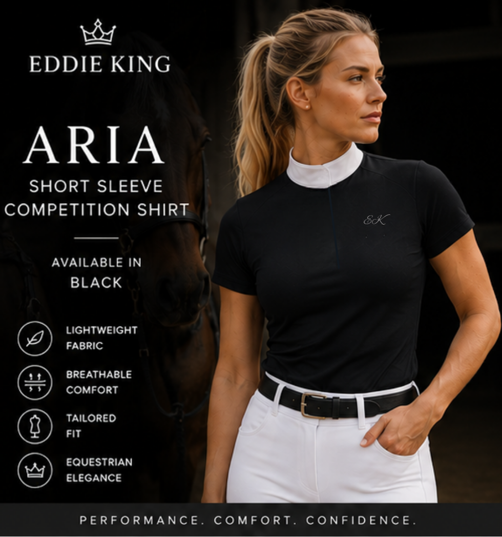 Aria Black Short Sleeve Competition Show Shirt