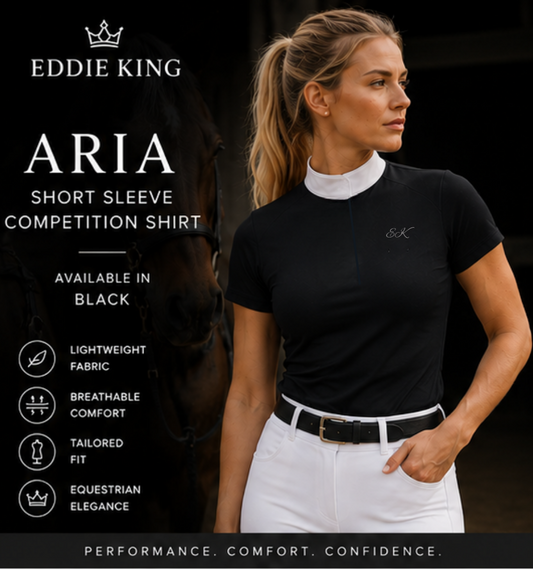 Aria Black Short Sleeve Competition Show Shirt