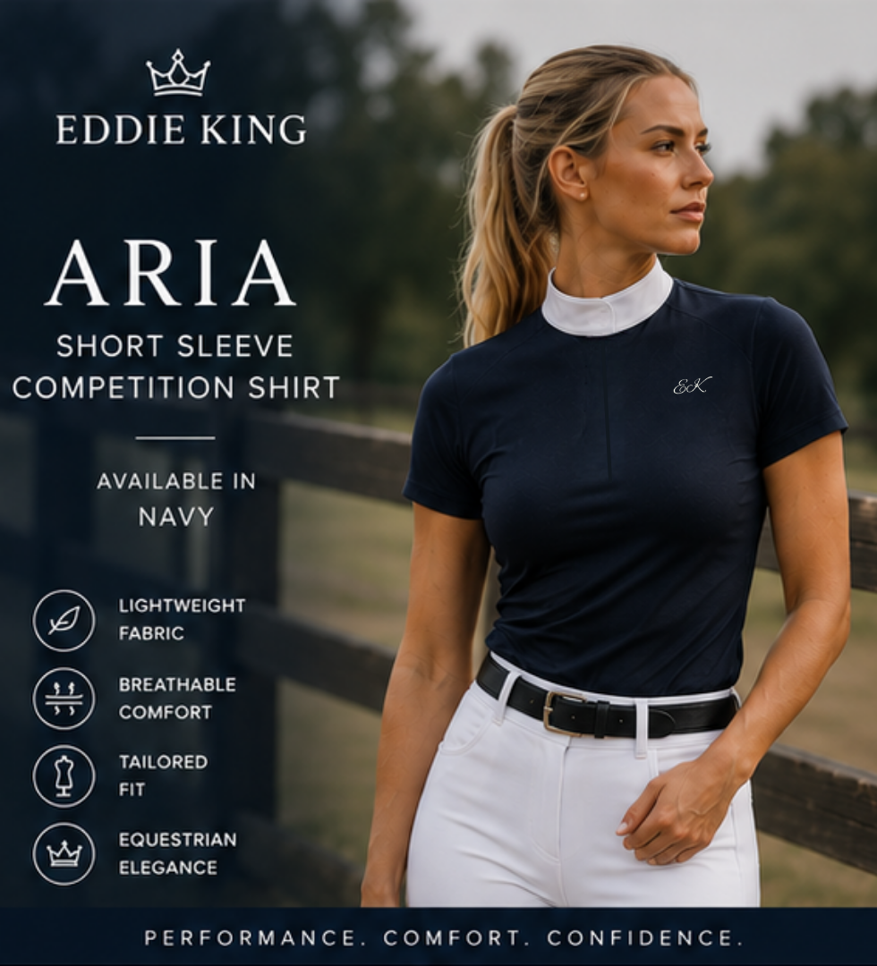 Aria Navy Short Sleeve Competition Show Shirt